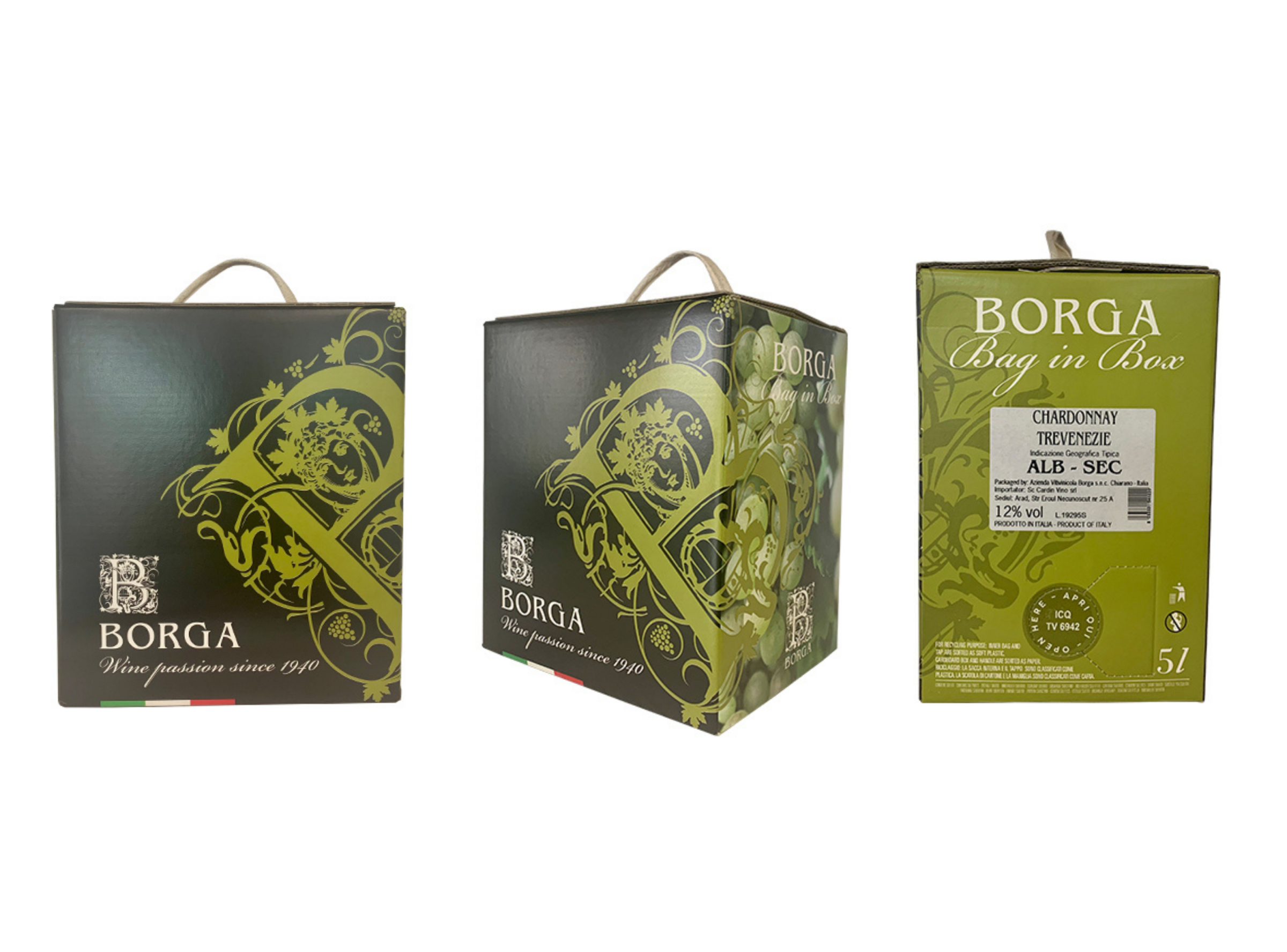 Bag in shop box chardonnay